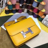 Hermes Constance Bag 23cm Epsom Leather Yellow Top Quality