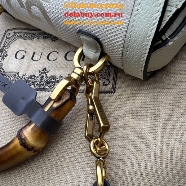 Duplicate Gucci 7 Star 675797 Top Handle Bamboo 1947 small bag