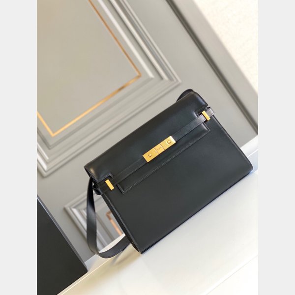 Perfect YSL Saint Laurent Small Manhattan Top Handle Bag 29CM Black