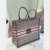 Designer Miss Dior Allover 1:1 Mirror Book Tote pink