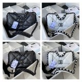 Best Fake Lambskin Gold-Tone AS1160 White/Black 19 Handbags Online Sale