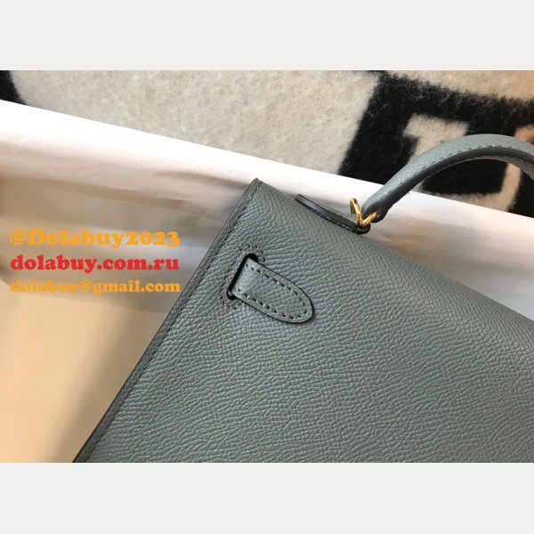 Hermes Duplicate Mini Kelly Epsom leather ArmyGreen Bags