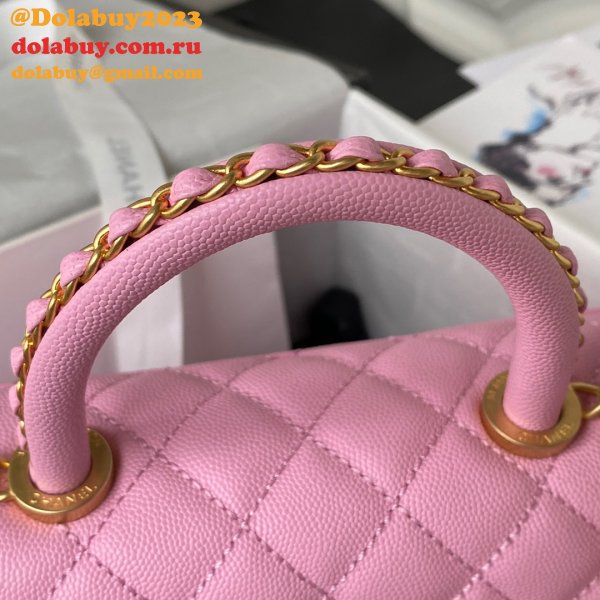 Wholesale Matelasse Top Handle A92990 Cheap Bag Caviar 23cm