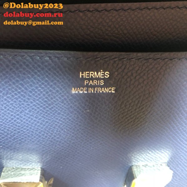 Hermes Constance Bag 23cm Epsom Leather dark blue Duplicate