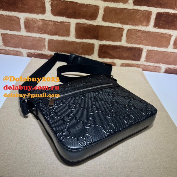 We Offer High-Quality Copy Black Gucci Signature Messenger 406410 Bag