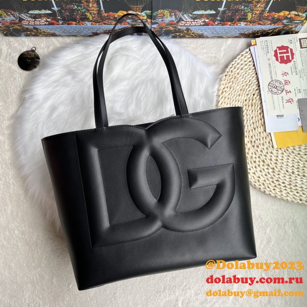 Luxury 1:1 Mirror Dolce & Gabbana Shopping DG Logo Tote 6650 Store Bag