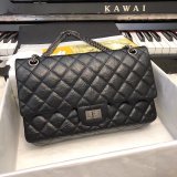 7 Star CC Luxury Lambskin Leather Shoulder Perfect 28CM Black Bag