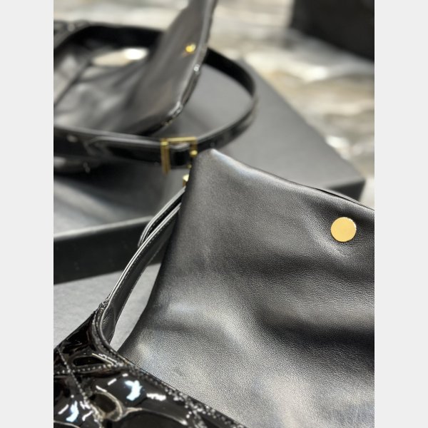 1:1 Quality Hobo Saint Laurent Inspired 698567 Black Patent Bag