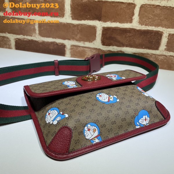 Beige Doraemon x Gucci Replcia small belt 647817 bag Fake