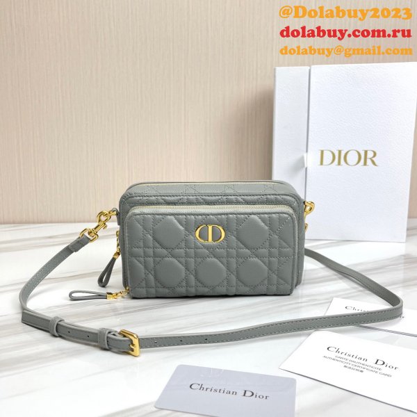 High Quality Dior Caro Bag Brown Supple Cannage Calfskin Fashion