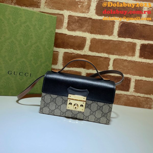 Gucci Designer 7 Star 652683 Padlock mini bag GG Supreme Cheap