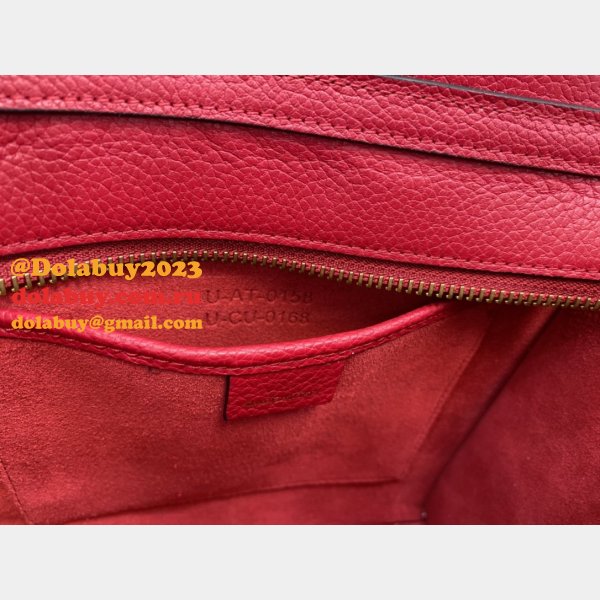 Celine Copy Red Luggage Nano Shopper 168243 Women's Leather