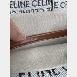 Designer Celine UK Cabas Thais 196762 Large Striped Textile Bag