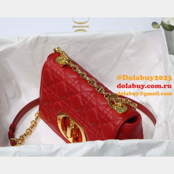 Perfect Dior Caro High Quality Red Bag