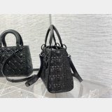 Christian Lady Dior 24cm AAA+ 1:1 Mirror Top Quality Black Bag