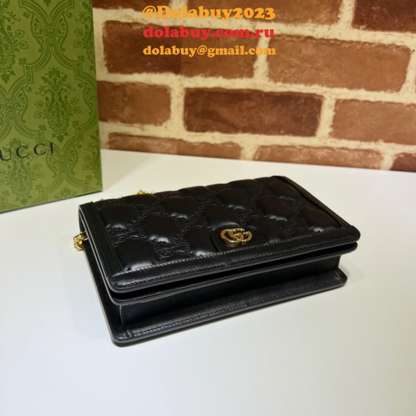 Gucci Our Best Designer 723787 GG Matelassé Chain Wallet