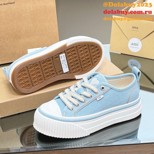 Ami Paris High Quality Platform Tpu Canvas UK Shoes