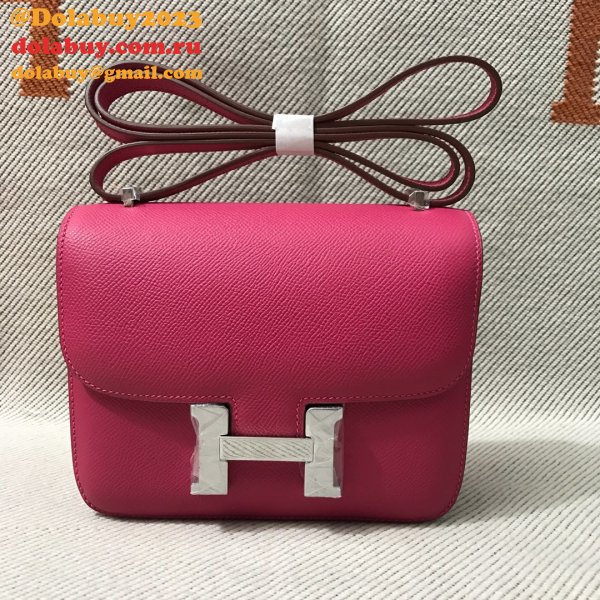 Hermes Constance Bag 18CM Epsom Leather Rose UK