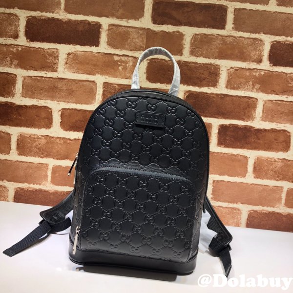 Gucci Signature Leather Backpack 450967 Best Copy Designer Bag