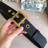 Christian Louboutin High Quality bag 3.4cm Black Spiked Leather Belts