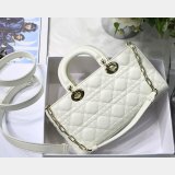 Dior High Quality Wholesale Black/White Lady Dior Cannage Tech Pouch 26cm