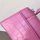 Duplicate Balenciaga Online Store Crocodile Pattern Hourglass 19/23cm Bag