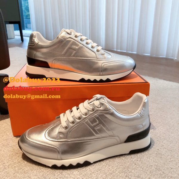 Wholesale Sneakers Leer Wit Hermes 1:1 Mirror Shoes