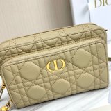 High Quality Dior Caro Bag Brown Supple Cannage Calfskin Fashion