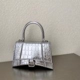 Duplicate Balenciaga Online Store Crocodile Pattern Hourglass 19/23cm Bag