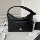 High Quality Hobo AS4347 Fashion Designer Black Handbags