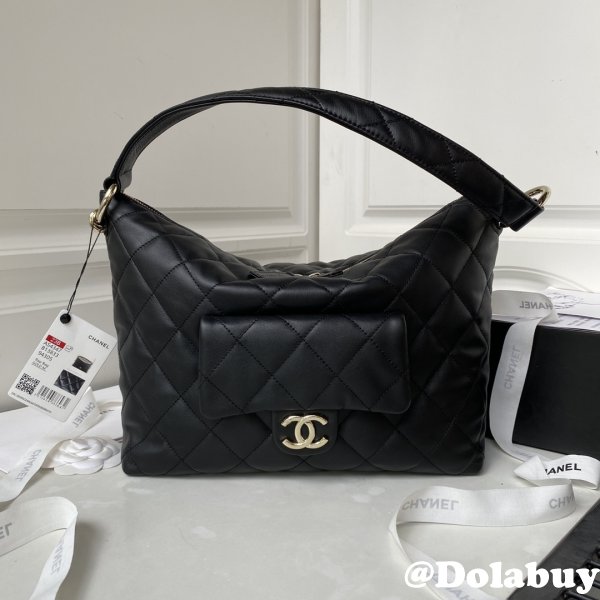 High Quality Hobo AS4347 Fashion Designer Black Handbags