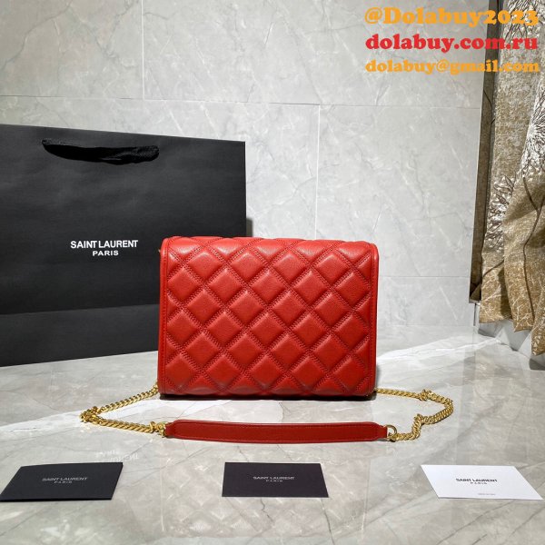 Duplicates Saint Laurent Becky Large chain bag in quilted lambskin