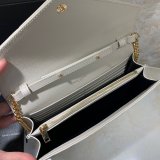 YSL Duplicate Saint Laurent Envelope Wallet on Chain WOC 620280 White Bag