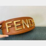 UK Fendi Fendigraphy leather shoulder hobo bag