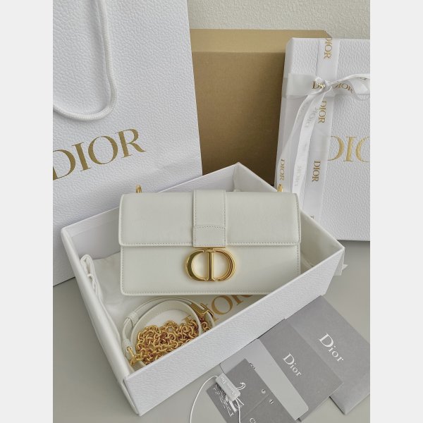 Copy Dior Black/White Montaigne High Quality 9207 Bag 21.5CM