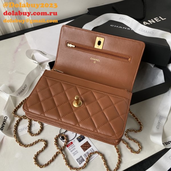 Flap Fake 1:1 Mirror AP3424 Phone Holder Chain Bag