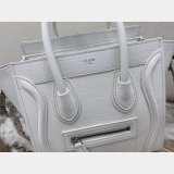 Buy Online Celine White Nano Luggage Bag-168243 Duplicate