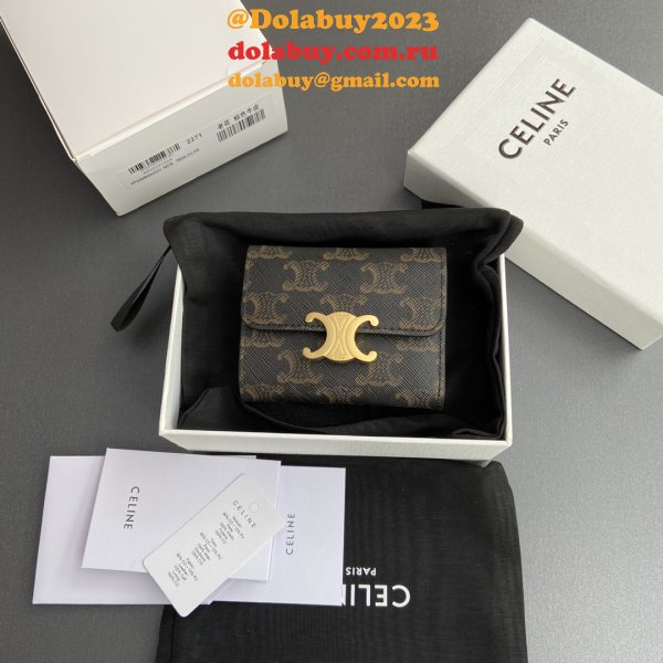 High Quality Designer CELINE TRIOMPHE short wallet