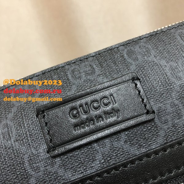 UK Gucci 1:1 Mirror Black GG Supreme Small Messenger 523599 Bag