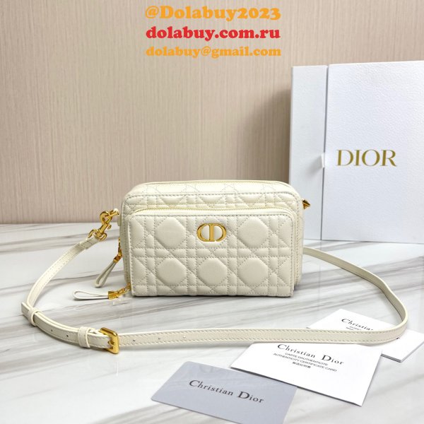 High Quality Dior Caro Bag Brown Supple Cannage Calfskin Fashion