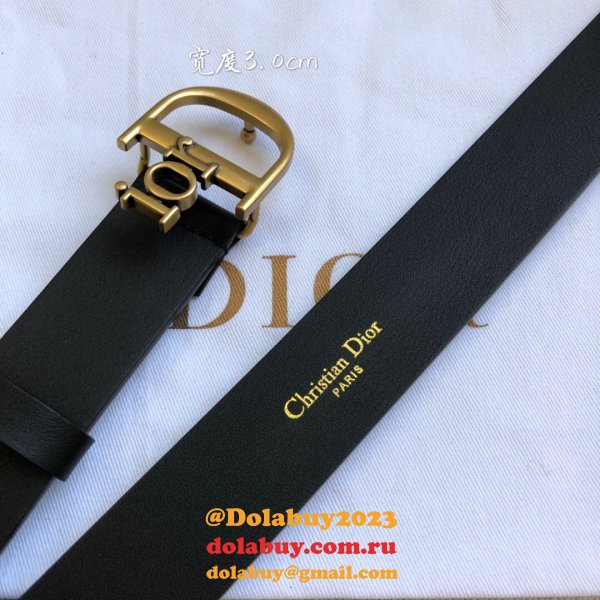 High Quality Christian Dior AAA Belts red/black/brown 30mm 1:1 Mirror