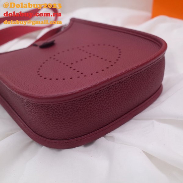 Hermes Evelyne Bag Pink Clemence leather Rose Tyrien Best