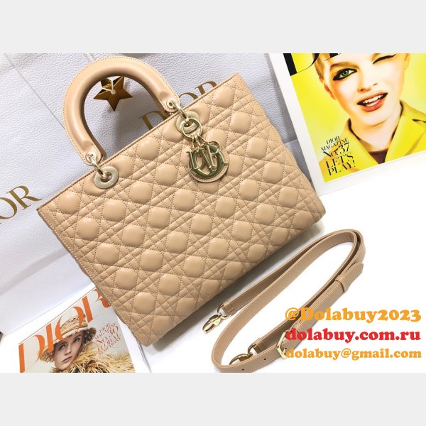 High Quality bag Duplicate dior lady lambskin 32CM HANDBAG