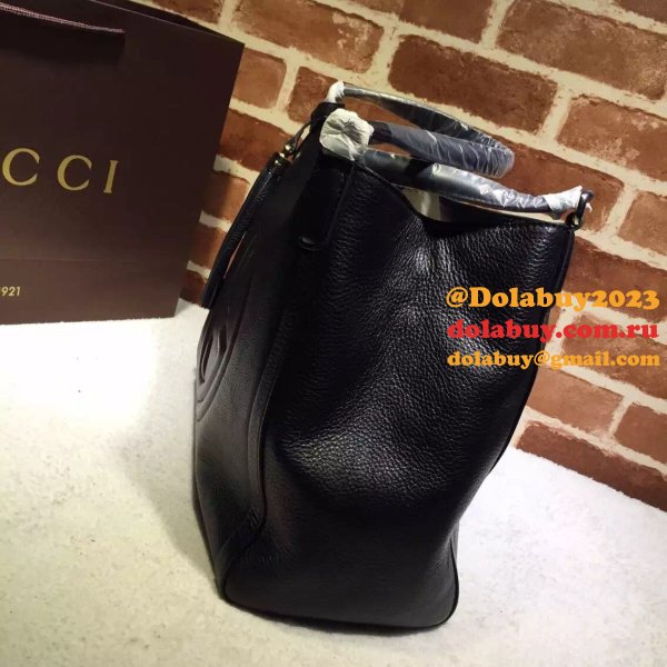 High Quality bags Gucci Best Soho Leather Tote shoulder 282309 Black bag