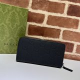 Inspired GG Rubber-effect Zip Around Wallet 771421 Gucci Men 1:1 Mirror