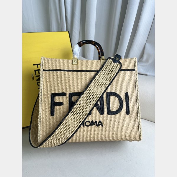 UK Fendi Summer Raffia Shopping Bag Wholesale