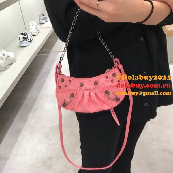 Wholesale Balenciaga 2022 21CM Crocodile Cheap Fake Le Cagole Purses AAA+ Quality