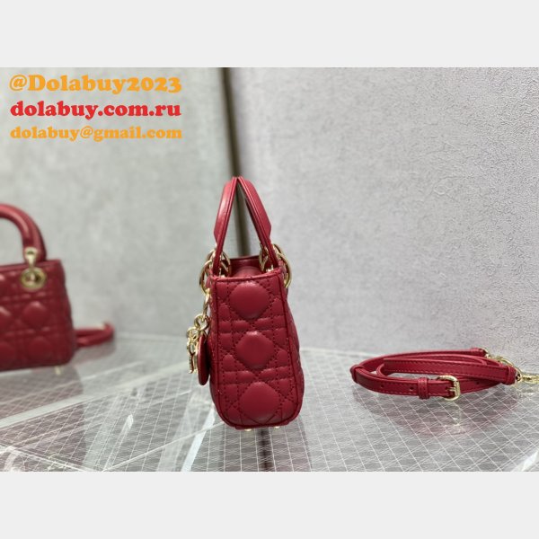 Luxury Fashion Dior Micro Lady 1:1 Mirror 12CM Bag