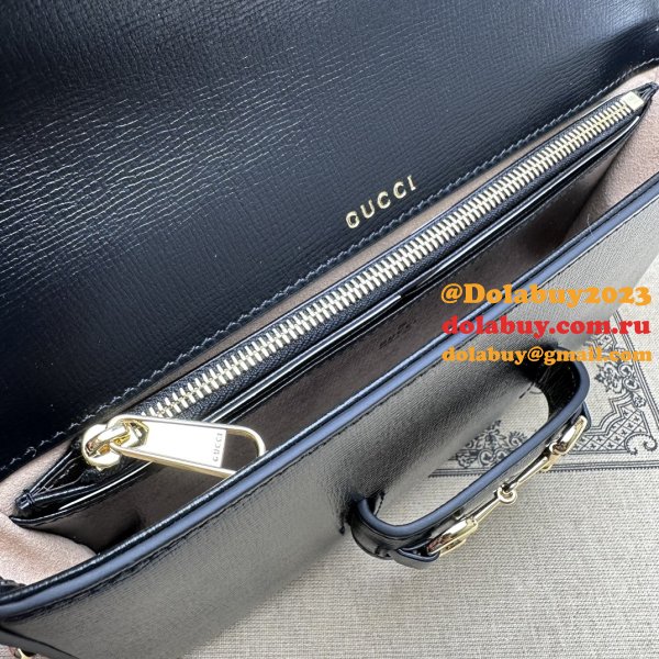 High Quality 752002 Horsebit Black 1955 Designer Gucci Designer Bag