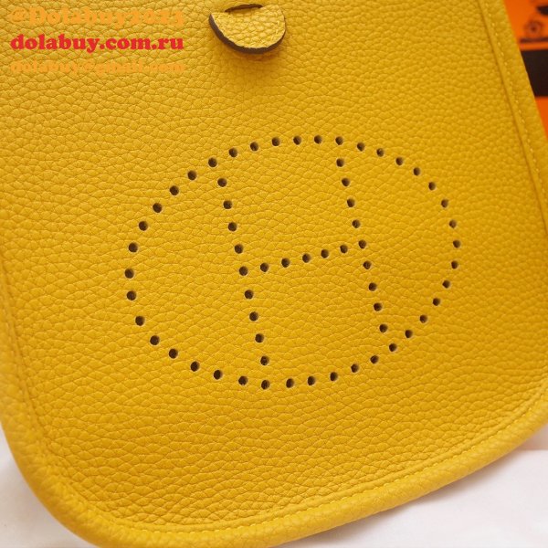 Hermes Evelyne Yellow Messenger Medium Bag Designer